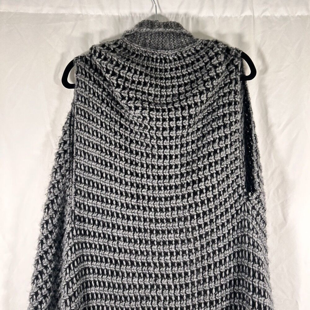 Berretti Cardigan Women's Large Grey Knit Sleeveless Wool Blend Open Front - Picture 7 of 9